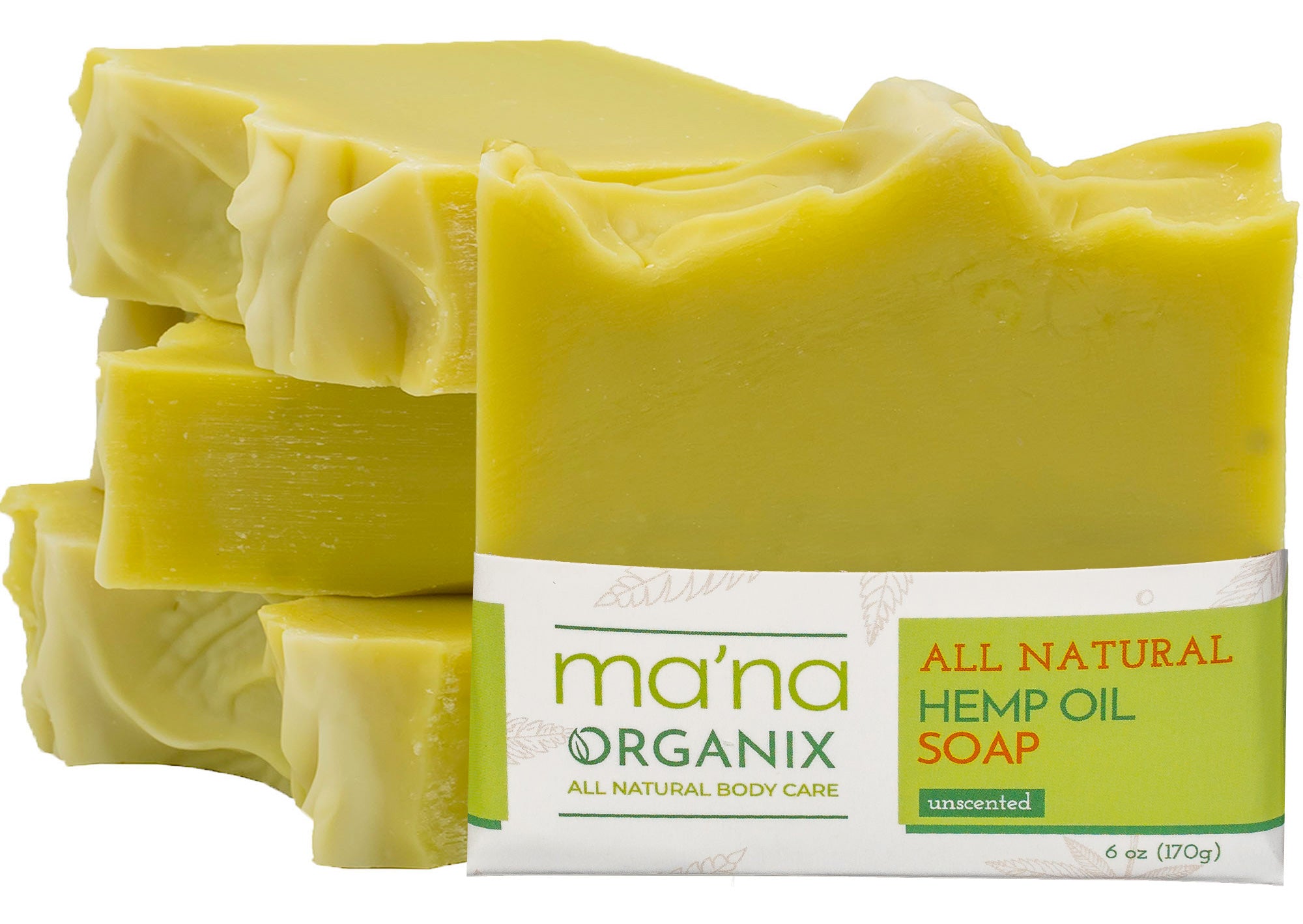 All Natural Hemp Oil Soap Bar with Ecofriendly and Biodegradable Packaging (6 oz.)