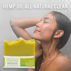 All Natural Hemp Oil Soap Bar with Ecofriendly and Biodegradable Packaging (6 oz.)