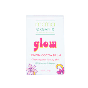 glow Lemon-Cocoa Balm | Plastic-Free Cleansing Bar for Dry Skin | Zero-Waste, Vegan, and Cruelty Free